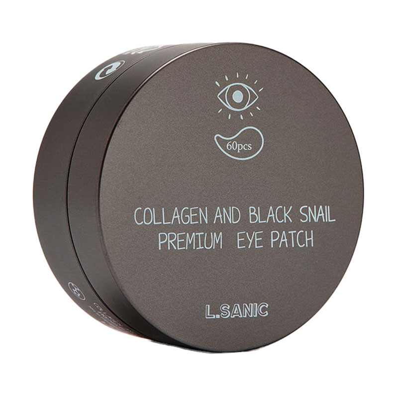 Омолоджувальні патчі для шкіри навколо очей L.Sanic Collagen Аnd Black Snail Premium Eye Patch з колагеном та муцином чорного равлика, 60 шт